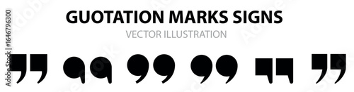 Quotations, Set of quote mark. Quotes icon vector set. Quote marks outline, speech marks, inverted commas or talking marks collection. Talk bubble speech icon. Black quotes icon. Vector illustration