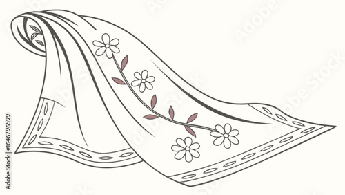 Downloadable floral tablecloth vector art design for diy projects and graphic design resources online today