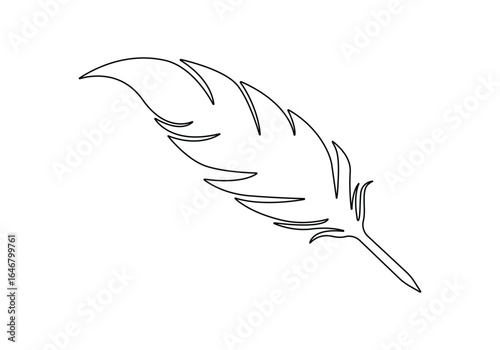  Continuous one line art vector illustration of an eagle
