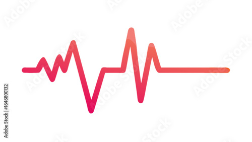 Heartbeat ekg line vector illustration for medical health and technology concept design element graphic icon