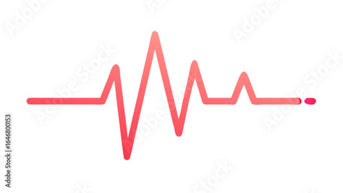 Heartbeat pulse vector illustration, ekg heart beat monitor, medical health lifeline signal graphic design