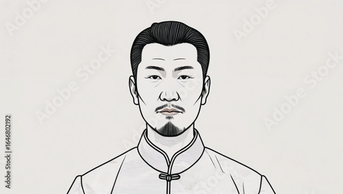 High Resolution Vector Illustration young man in AI Generate