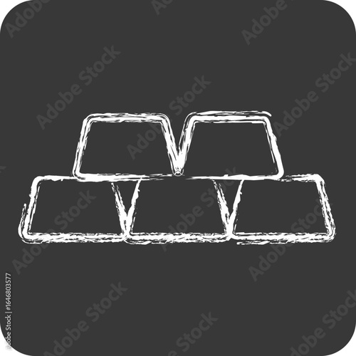 Icon Gold. related to Natural Resources symbol. chalk Style. design editable