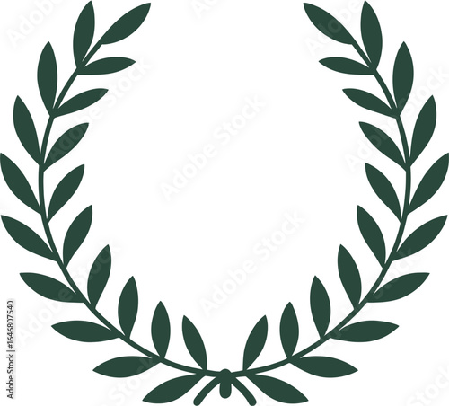 Laurel wreath for victory and peace, suitable for awards, certificates, logos, and victorythemed designs for various projects and celebrations.