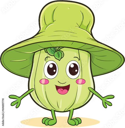 Cute Bok Choy Cartoon Character Vector Happy Vegetable Illustration For Childrens Books Educational Materials And Healthy Eating Campaigns