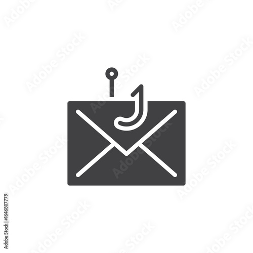Phishing email attack solid icon