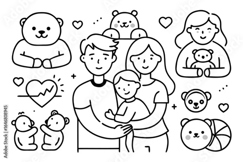 happy family with children