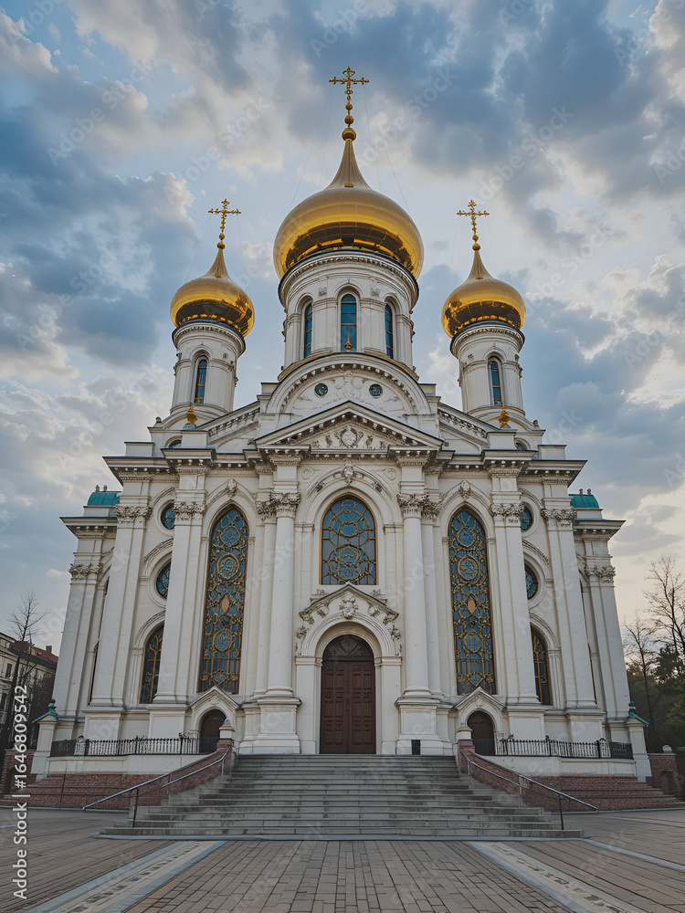 Obraz premium Temple Complex Cathedral of the Armenian Apostolic Church in Moscow
