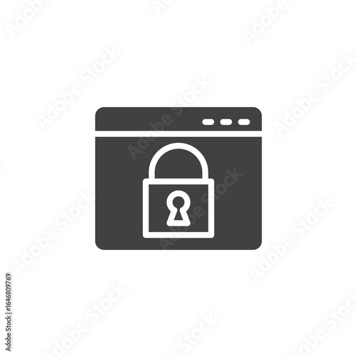 Secure web browsing solid icon