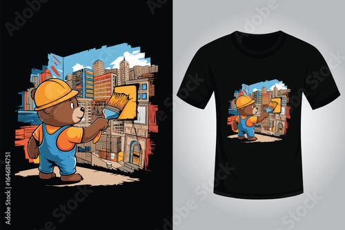 Bear Streetwear T Shirt Design