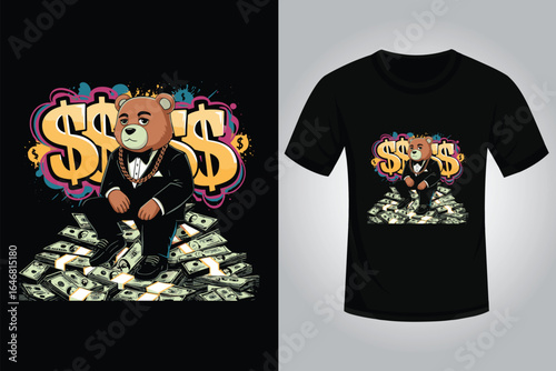 Bear Streetwear T Shirt Design