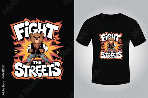 Bear Streetwear T Shirt Design