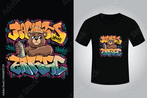 Bear Streetwear T Shirt Design
