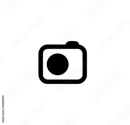Modern camera silhouette icon set design