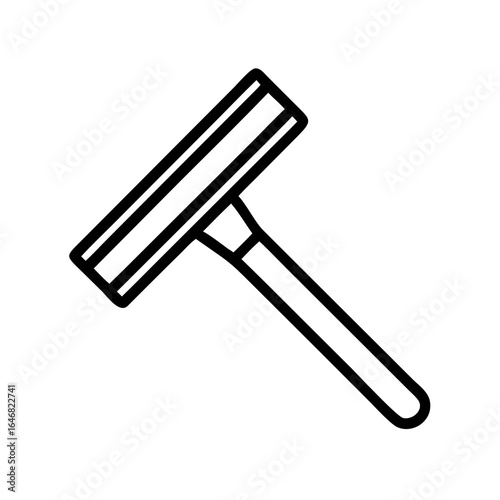 Window squeegee for cleaning glass surfaces in minimal design  