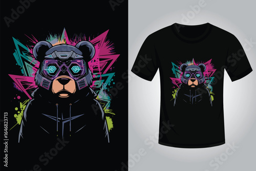 Bear Streetwear T Shirt Design