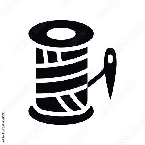 thread glyph icon illustration vector graphic.eps