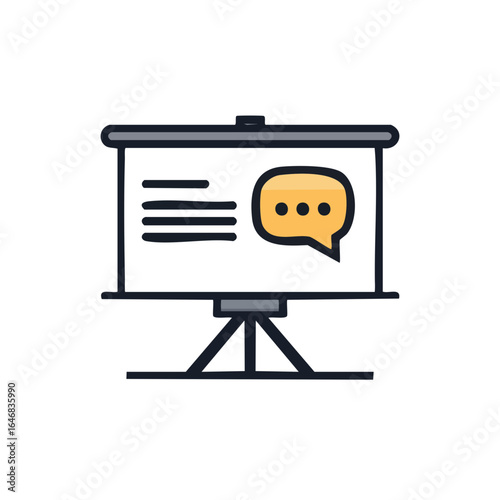 Presentation with Speech Bubble on transparent background