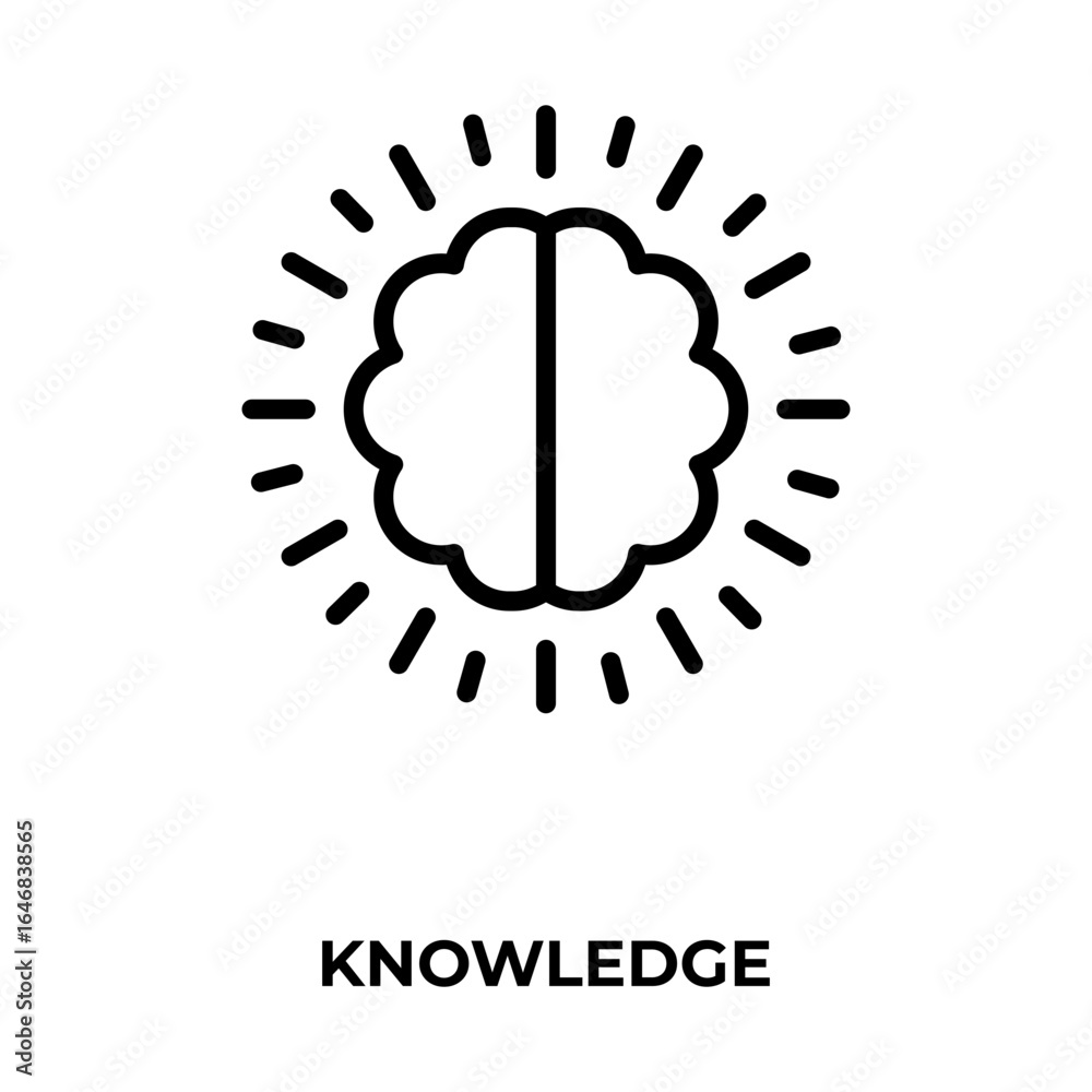 Obraz premium Knowledge Vector, Icon Or Logo Sign Isolated Symbol Illustration