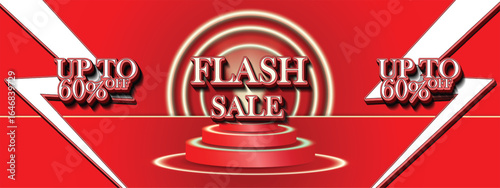 Flash sale flyer for your design,  can be used in online selling market flyer, product promotion, advertising, discount announcement, easily editable flyer, vector art illustration