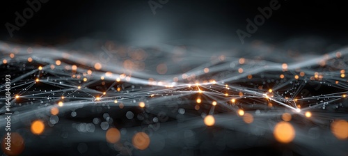 Abstract network of glowing points and lines (1)