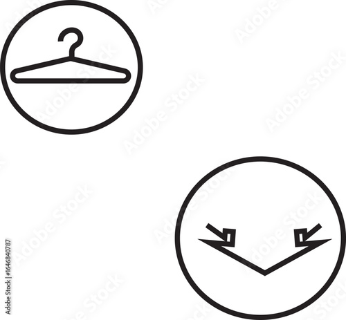Clothes Hanger Icon, Wardrobe and Fashion Vector
