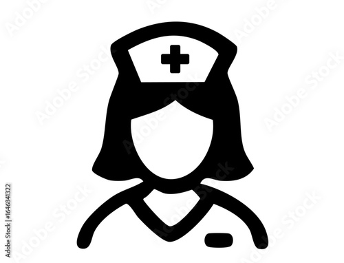 Medical Icons 14B : Nurse, medical, healthcare, hospital, care, treatment, uniform, female, professional, patient, helper, doctor, service, smile, staff, 