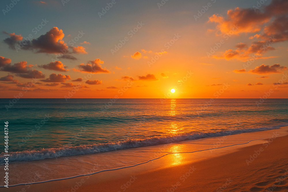 Obraz premium sunset on the beach