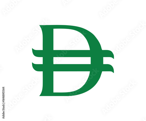 Dirham money symbol sign icon. UAE Dirham symbol, Dirham Currency sign vector design and illustration.

