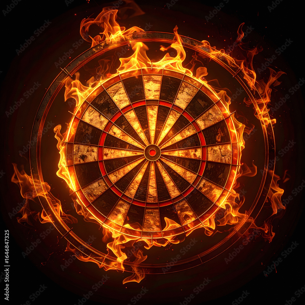 custom made wallpaper toronto digitalFiery dartboard