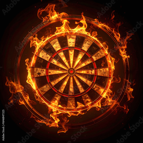Fiery dartboard