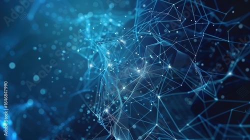 Aerospace technology background with AI neural networks