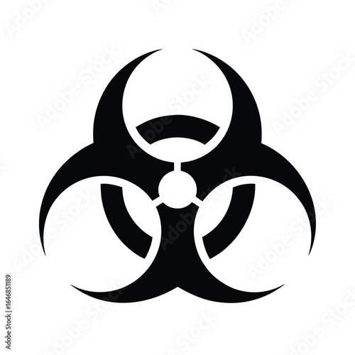 Biohazard Symbol Icon Vector Illustration