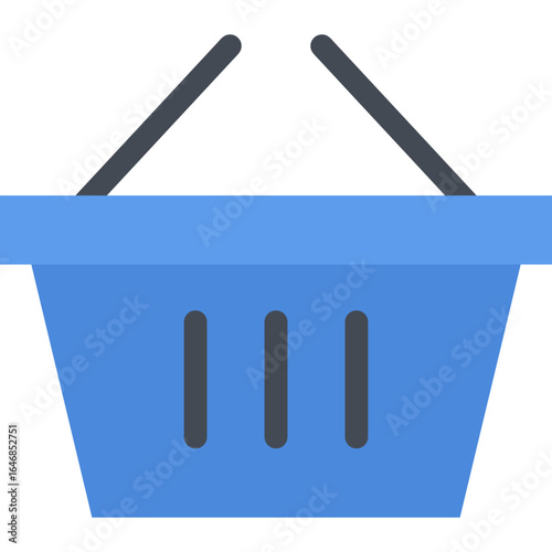 Blue Shopping Basket Icon