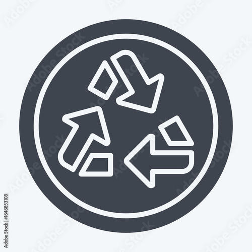 Icon Recycling. related to Waste symbol. glyph style. design editable