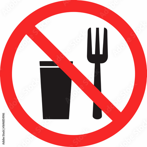 No Food or Drinks Allowed Sign
