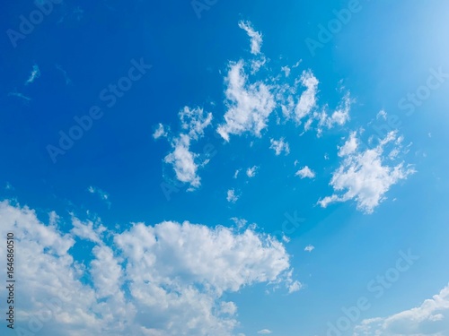 blue sky with clouds scattered over 
