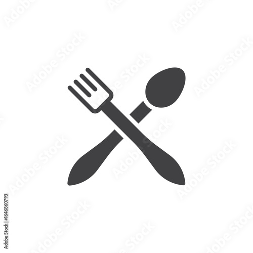 Restaurant fork and knife solid icon