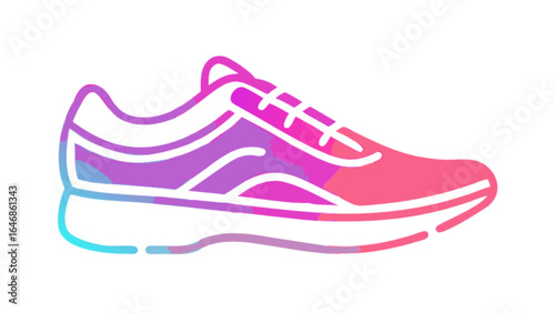 Stylish running shoe vector design for fitness enthusiasts and athletic footwear fashion trends online shop