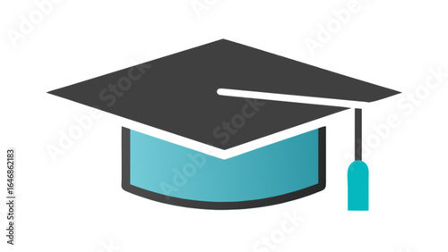 Graduation cap vector image for education achievement and ceremony celebration academic success and degree award