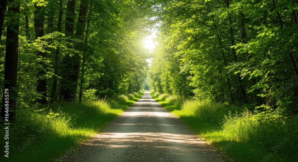 Obraz premium Sunlit Forest Path (1)