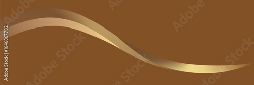 Abstract gold lines background with light effects. vector