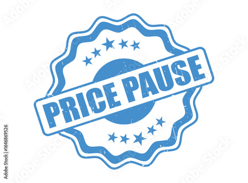Price Pause Rubber Stamp Seal with a Decorative Border