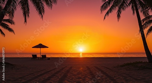 Sunset beach farewell