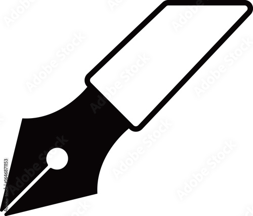 万年筆のアイコン　モノトーン