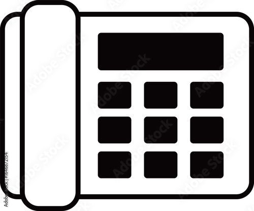 固定電話のアイコン　モノトーン