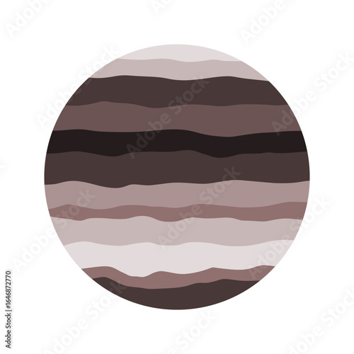 Layered soil and rock illustration. Circle shape