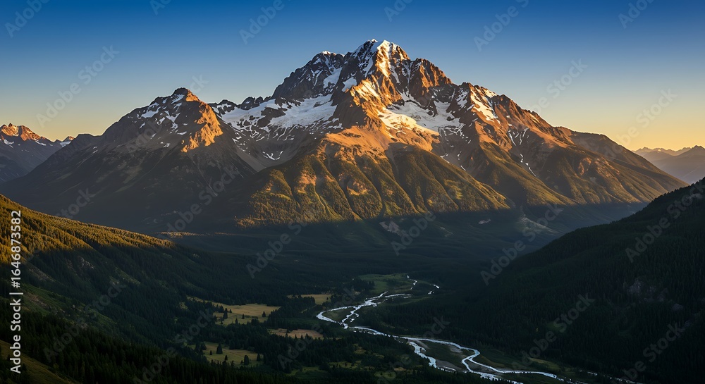 Fototapeta premium sunrise over the mountains