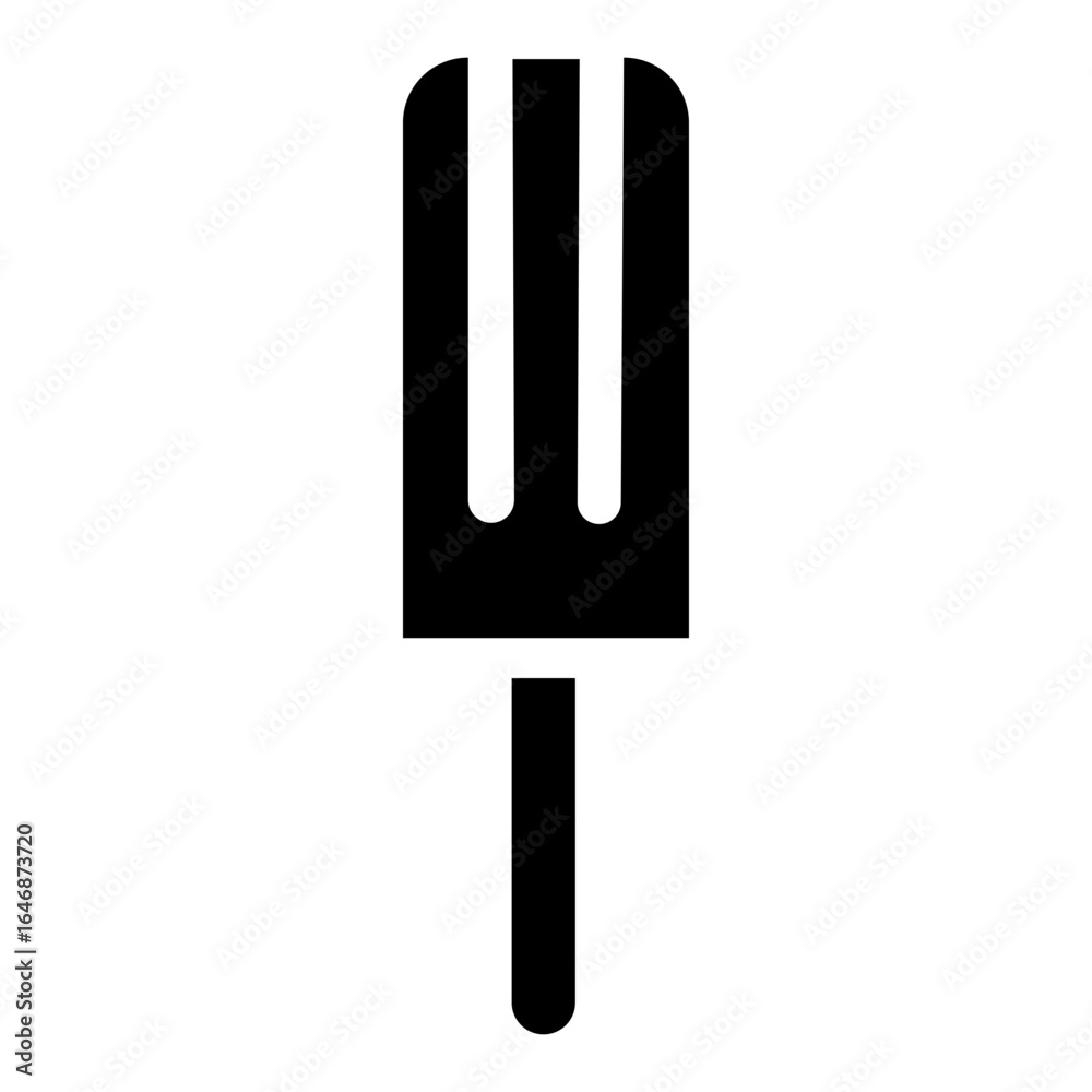 Simple Black and White popsicle ice-cream flat black icon SVG Simple Black and White popsicle ice-cream flat black icon SVG