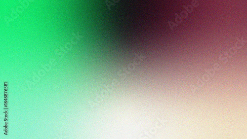 Vibrant abstract gradient with subtle grain texture blending green to deep maroon